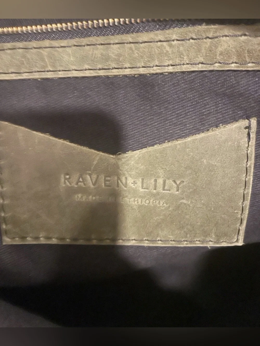 Raven+Lily Stylish Olive Green Men's leather Backpack with Front Pockets